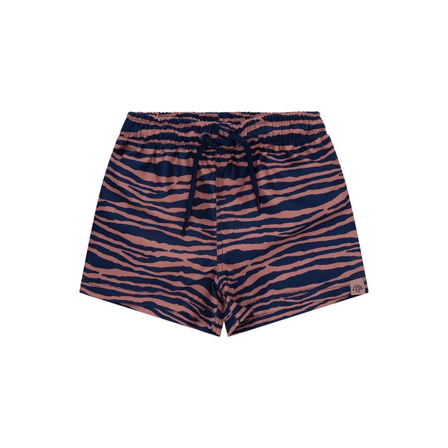 Vibrant Stripes | Blauw/Oranje UV Zwemboxer Jongens